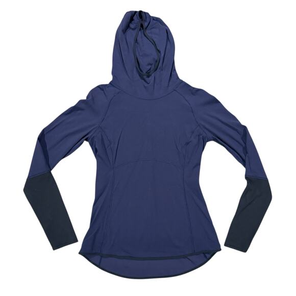 Lululemon Shape Up Pullover Hoodie Women's Size 10 Midnight Navy Nulu Fabric - Picture 2 of 10